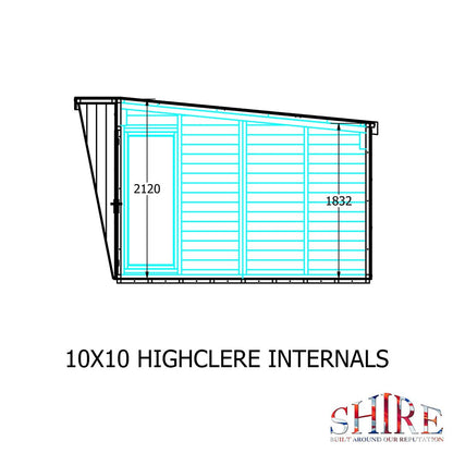 Shire Highclere Double Door T&G Modern Wooden Summerhouse - JJ Building Materials