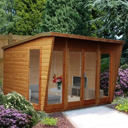 Shire Highclere Double Door T&G Modern Wooden Summerhouse - JJ Building Materials