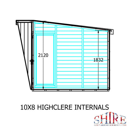 Shire Highclere Double Door T&G Modern Wooden Summerhouse - JJ Building Materials