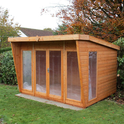 Shire Highclere Double Door T&G Modern Wooden Summerhouse - JJ Building Materials