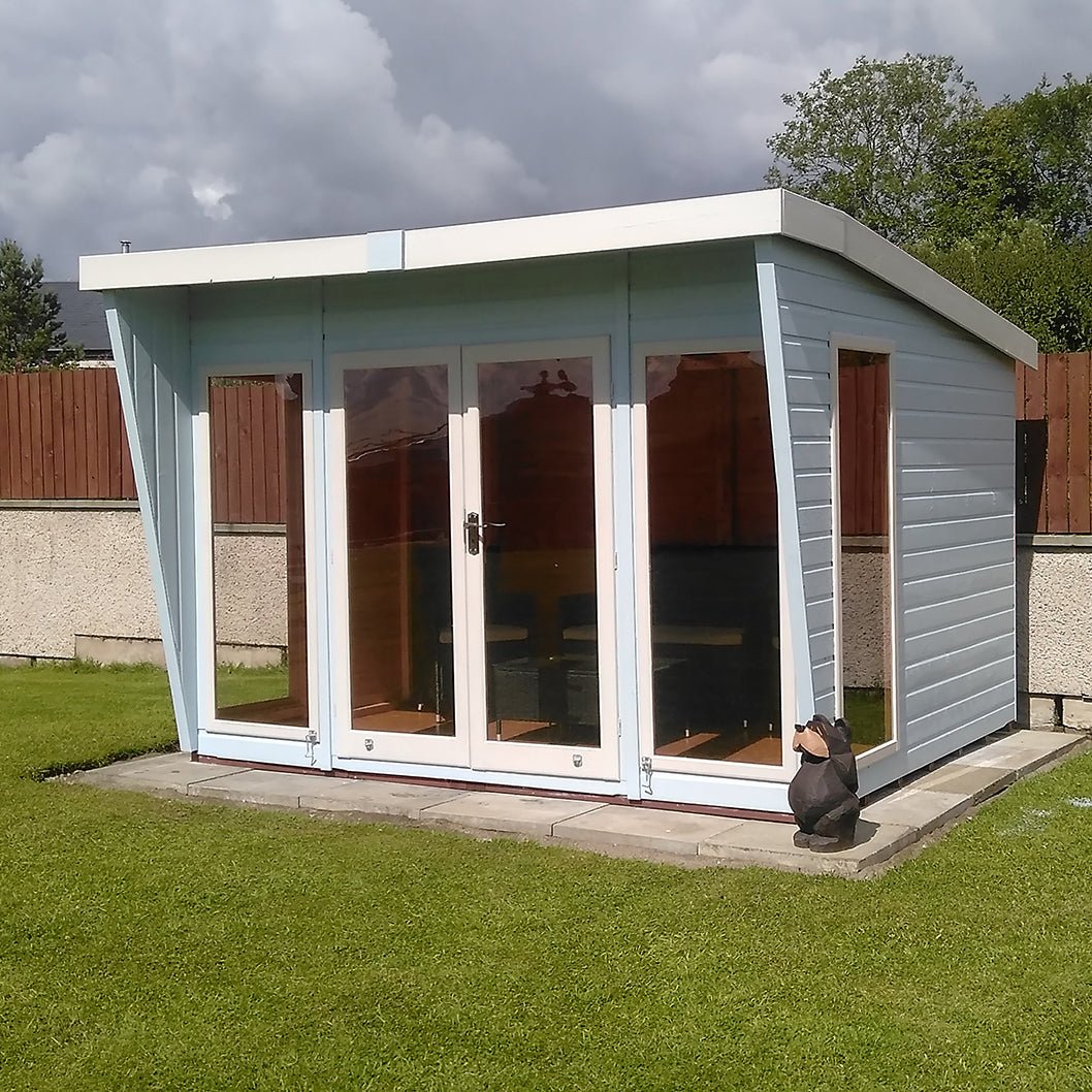 Shire Highclere Double Door T&G Modern Wooden Summerhouse - JJ Building Materials