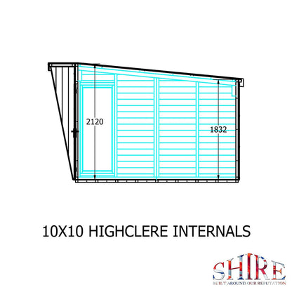 Shire Highclere Double Door T&G Modern Wooden Summerhouse - JJ Building Materials
