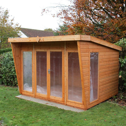 Shire Highclere Double Door T&G Modern Wooden Summerhouse - JJ Building Materials