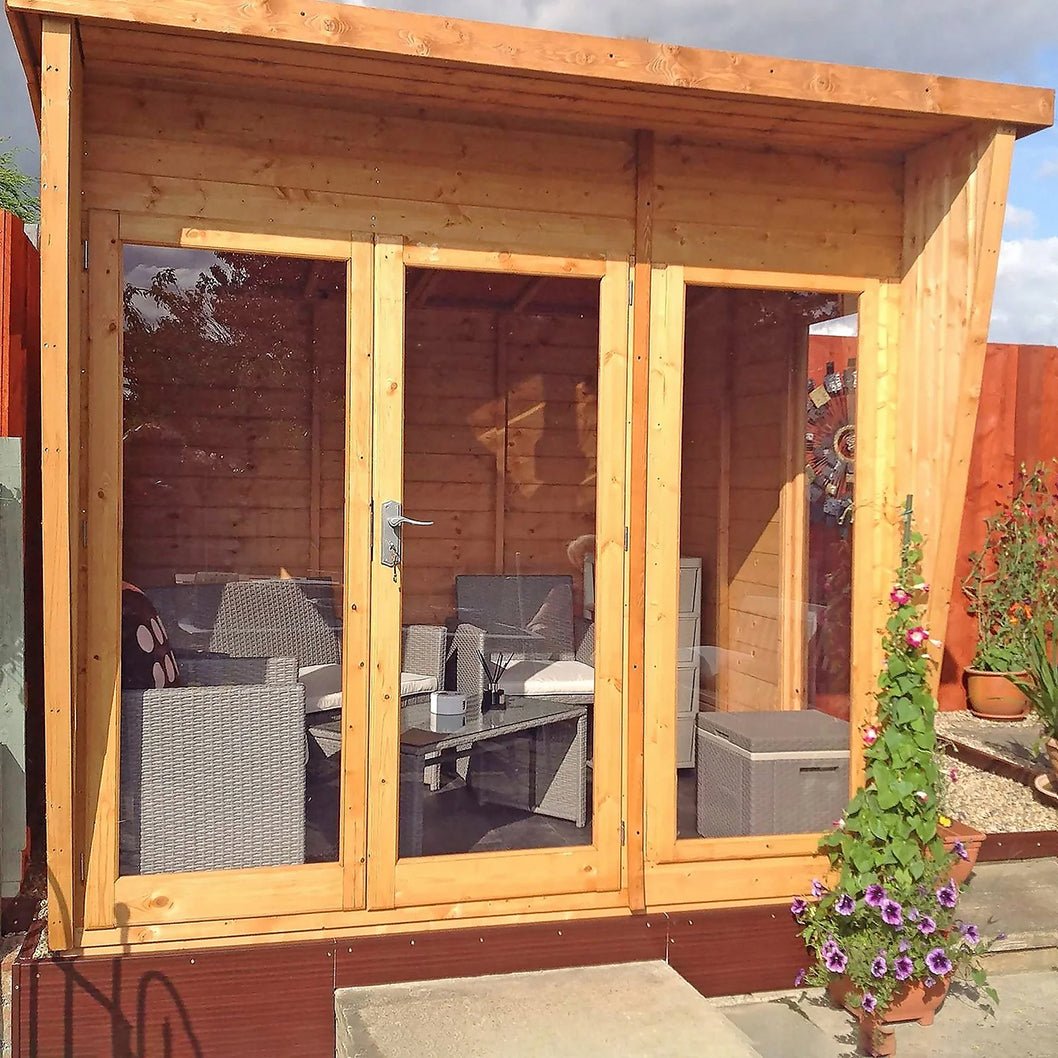 Shire Highclere Double Door T&G Modern Wooden Summerhouse - JJ Building Materials