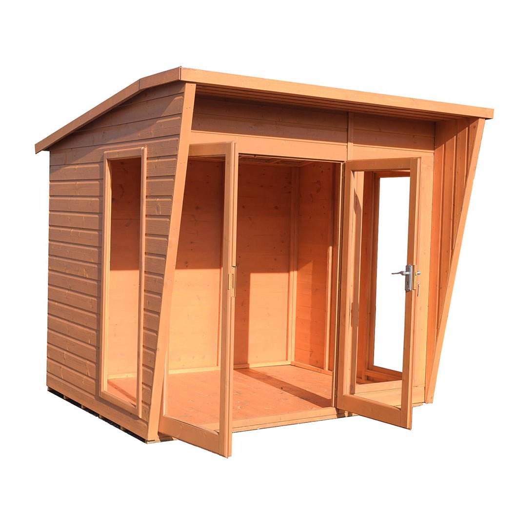 Shire Highclere Double Door T&G Modern Wooden Summerhouse - JJ Building Materials