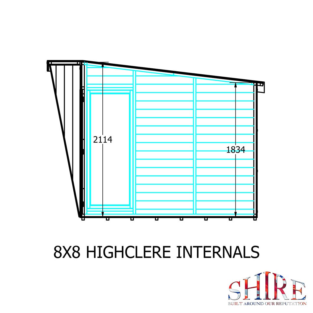 Shire Highclere Double Door T&G Modern Wooden Summerhouse - JJ Building Materials