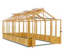 Shire Holkham Glazed Toughened Glass Greenhouse 8 x 16ft - JJ Building Materials