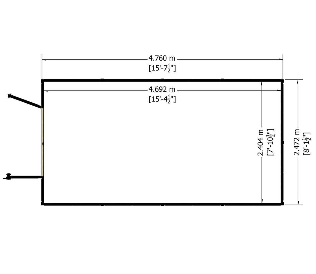 Shire Holkham Glazed Toughened Glass Greenhouse 8 x 16ft - JJ Building Materials