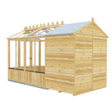 Shire Holkham Glazed Toughened Glass Greenhouse with Shed 6 x 12ft - JJ Building Materials