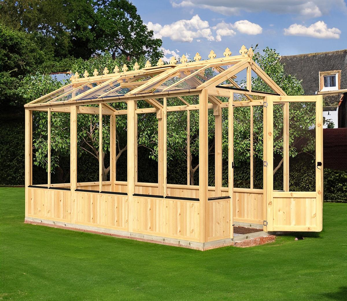 Shire Holkham Wooden 6 x 12ft Greenhouse - JJ Building Materials