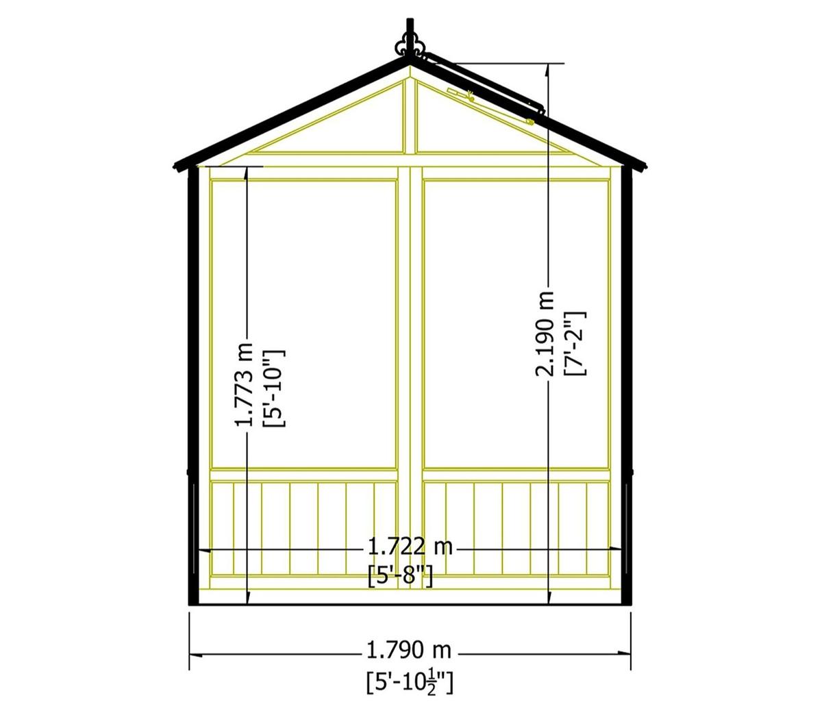 Shire Holkham Wooden 6 x 12ft Greenhouse - JJ Building Materials