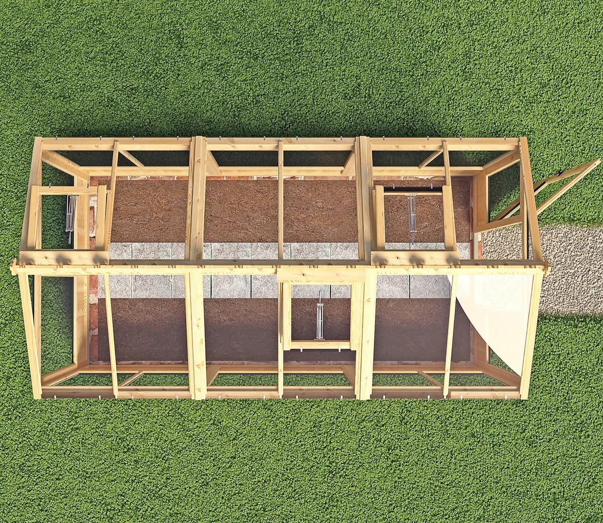 Shire Holkham Wooden 6 x 12ft Greenhouse - JJ Building Materials
