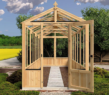 Shire Holkham Wooden 6 x 16ft Greenhouse - JJ Building Materials