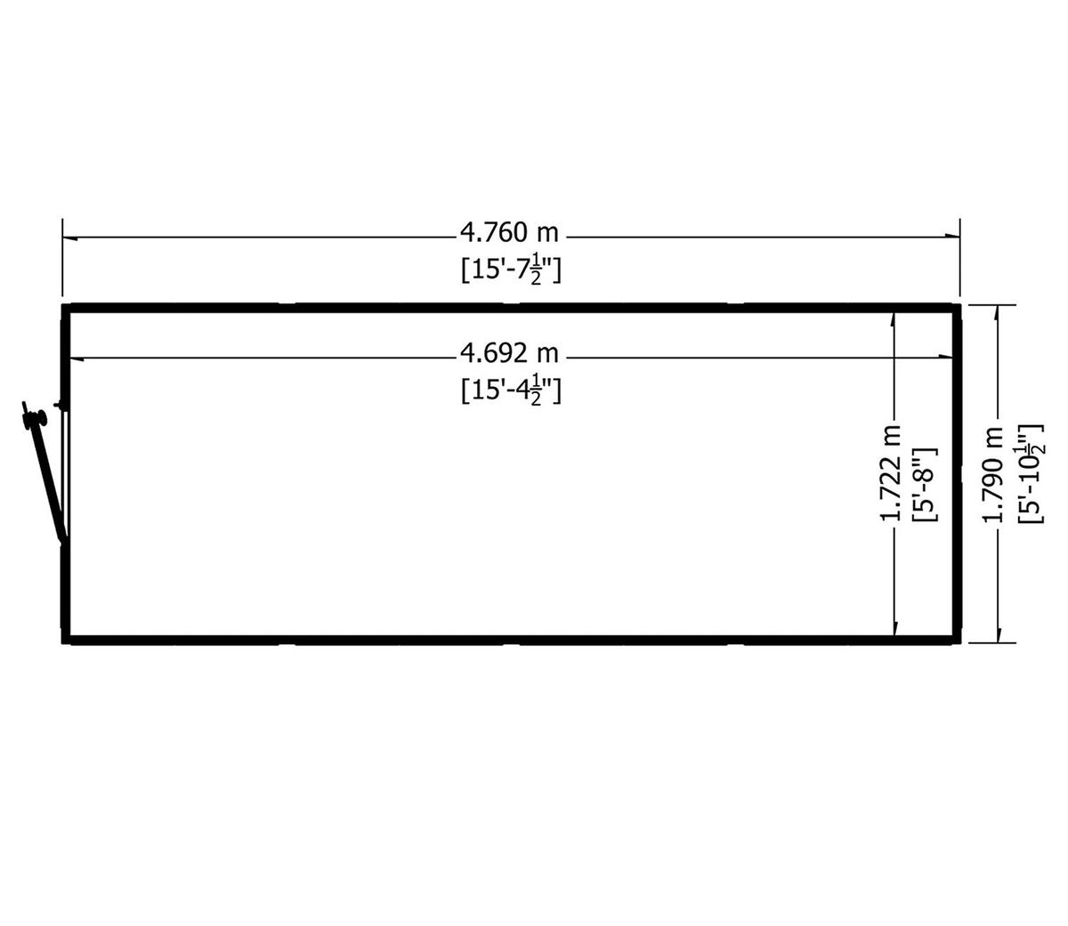 Shire Holkham Wooden 6 x 16ft Greenhouse - JJ Building Materials