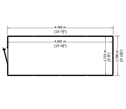 Shire Holkham Wooden 6 x 16ft Greenhouse - JJ Building Materials