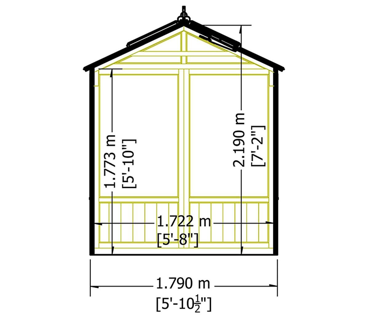 Shire Holkham Wooden 6 x 16ft Greenhouse - JJ Building Materials