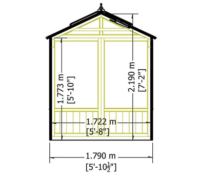 Shire Holkham Wooden 6 x 16ft Greenhouse - JJ Building Materials