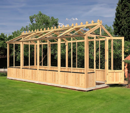 Shire Holkham Wooden 6 x 16ft Greenhouse - JJ Building Materials