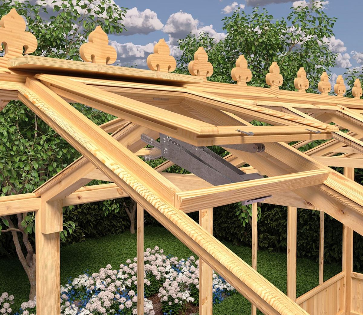 Shire Holkham Wooden 6 x 16ft Greenhouse - JJ Building Materials