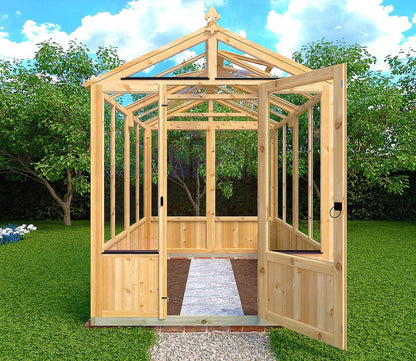 Shire Holkham Wooden 6 x 8ft Greenhouse - JJ Building Materials