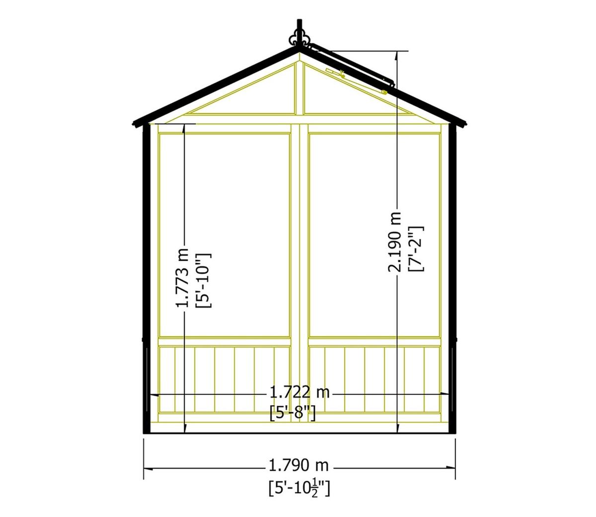Shire Holkham Wooden 6 x 8ft Greenhouse - JJ Building Materials