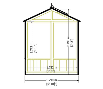 Shire Holkham Wooden 6 x 8ft Greenhouse - JJ Building Materials