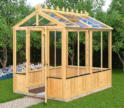 Shire Holkham Wooden 6 x 8ft Greenhouse - JJ Building Materials