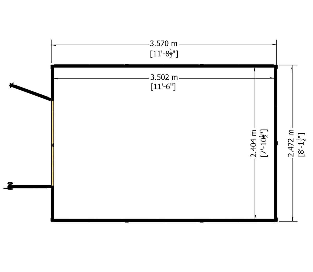 Shire Holkham Wooden Apex Greenhouse 8 x 12ft - JJ Building Materials