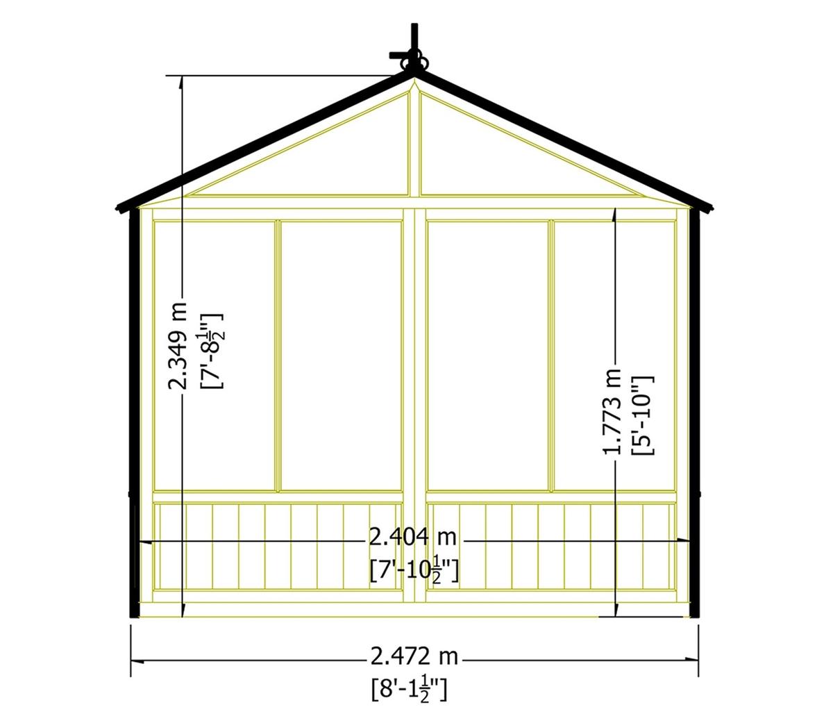 Shire Holkham Wooden Apex Greenhouse 8 x 4ft - JJ Building Materials