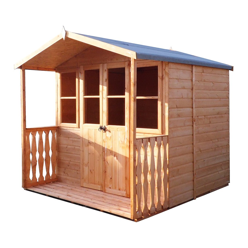 Shire Houghton 7x7ft Double Door T&G Wooden Summerhouse - JJ Building Materials