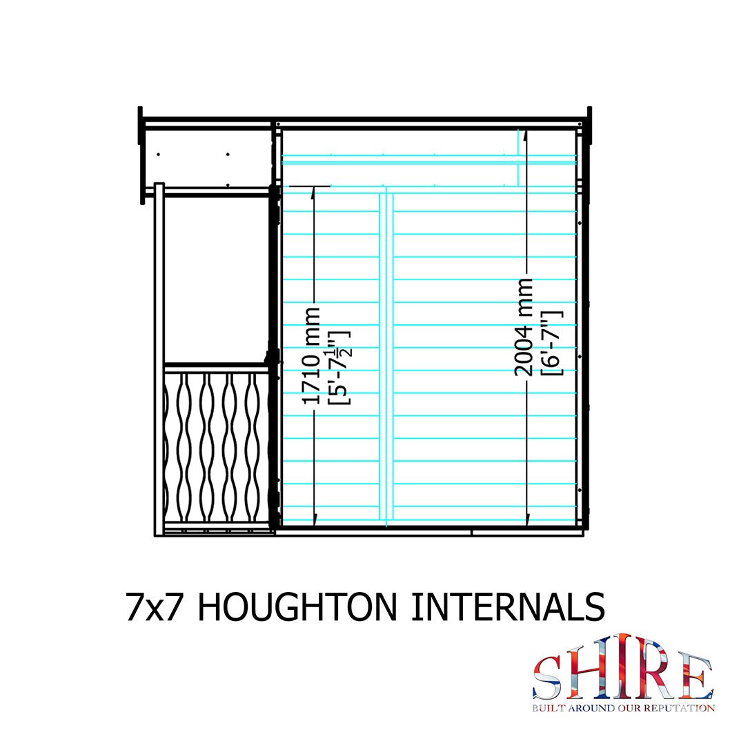 Shire Houghton 7x7ft Double Door T&G Wooden Summerhouse - JJ Building Materials