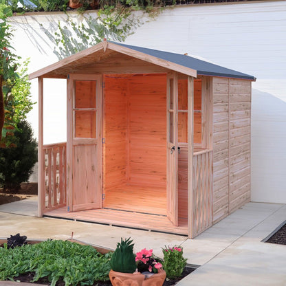 Shire Houghton 7x7ft Double Door T&G Wooden Summerhouse - JJ Building Materials