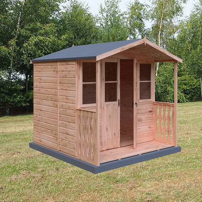 Shire Houghton 7x7ft Double Door T&G Wooden Summerhouse - JJ Building Materials