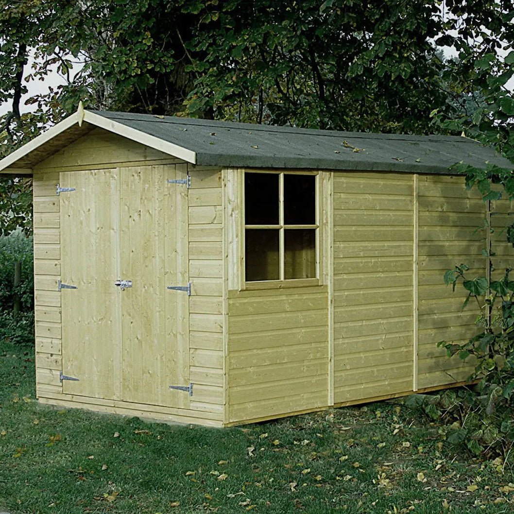 Shire Jersey 7x13ft T&G Double Door Apex Wooden Shed - JJ Building Materials