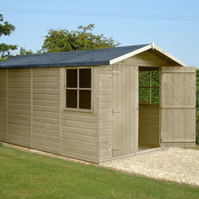 Shire Jersey 7x13ft T&G Double Door Apex Wooden Shed - JJ Building Materials