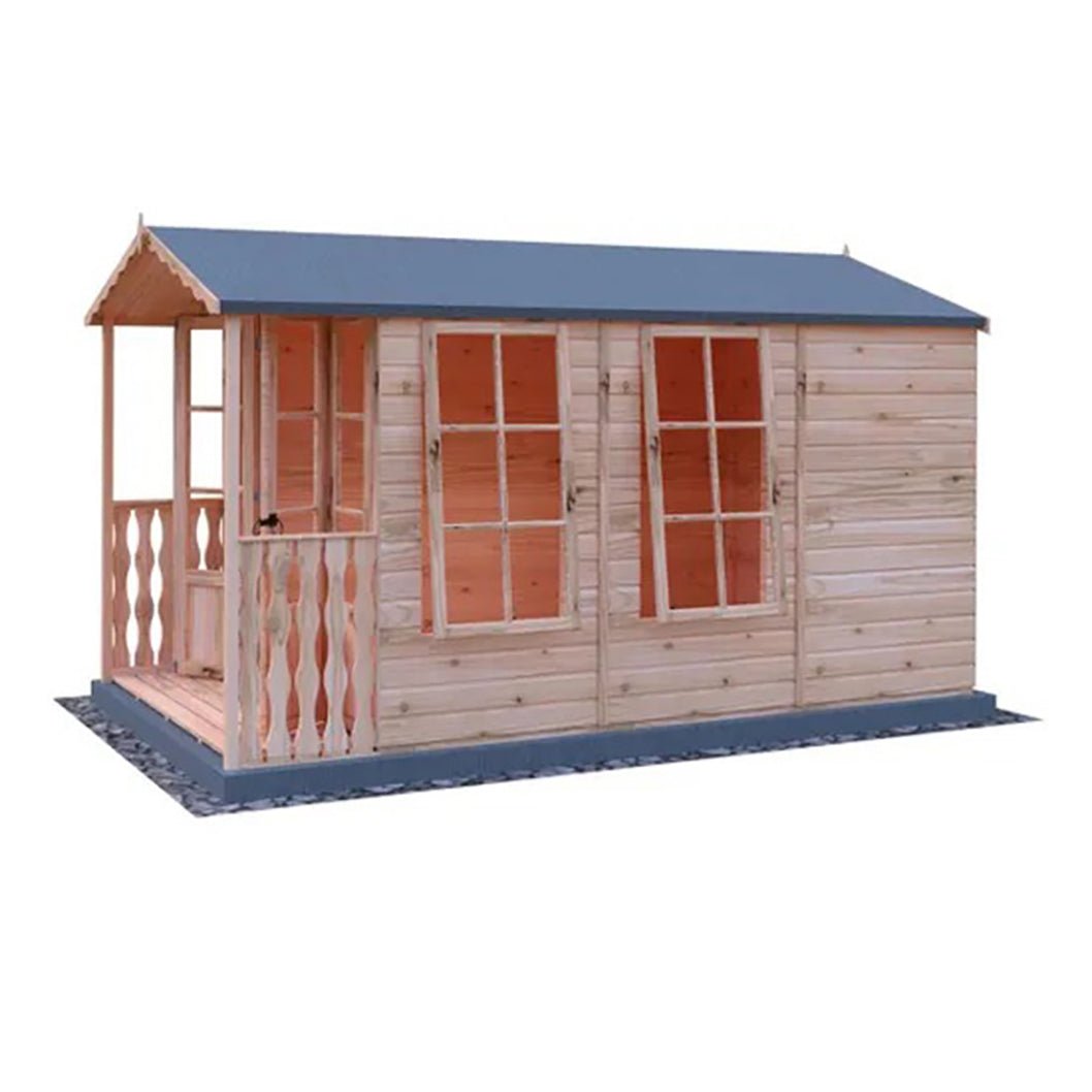 Shire Kensington 7x10ft Double Door T&G Wooden Summerhouse - JJ Building Materials