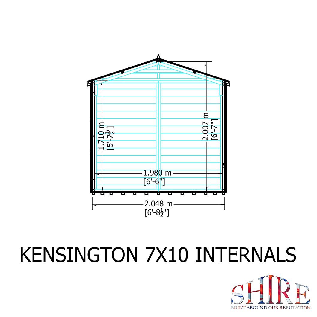 Shire Kensington 7x10ft Double Door T&G Wooden Summerhouse - JJ Building Materials
