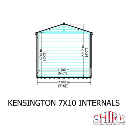 Shire Kensington 7x10ft Double Door T&G Wooden Summerhouse - JJ Building Materials