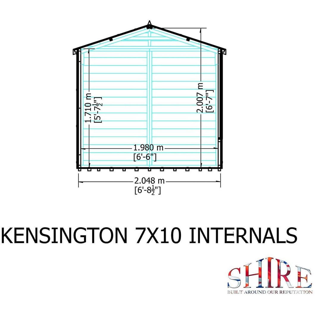 Shire Kensington 7x10ft Double Door T&G Wooden Summerhouse - JJ Building Materials