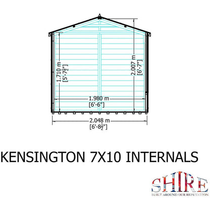 Shire Kensington 7x10ft Double Door T&G Wooden Summerhouse - JJ Building Materials