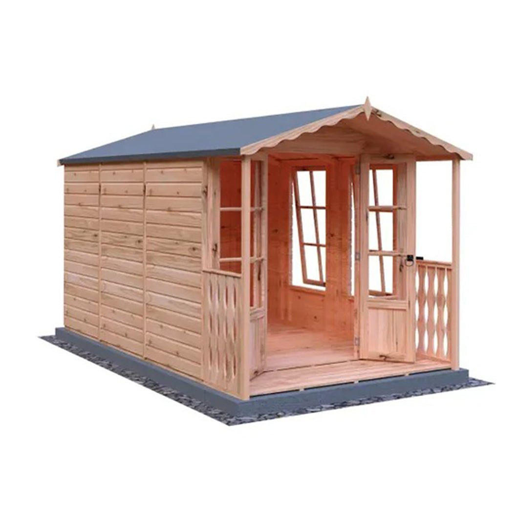 Shire Kensington 7x10ft Double Door T&G Wooden Summerhouse - JJ Building Materials