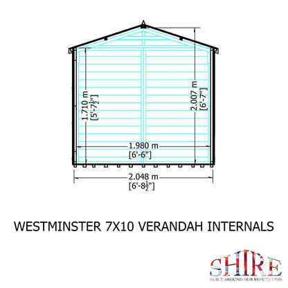 Shire Kensington 7x10ft Double Door T&G Wooden Summerhouse - JJ Building Materials