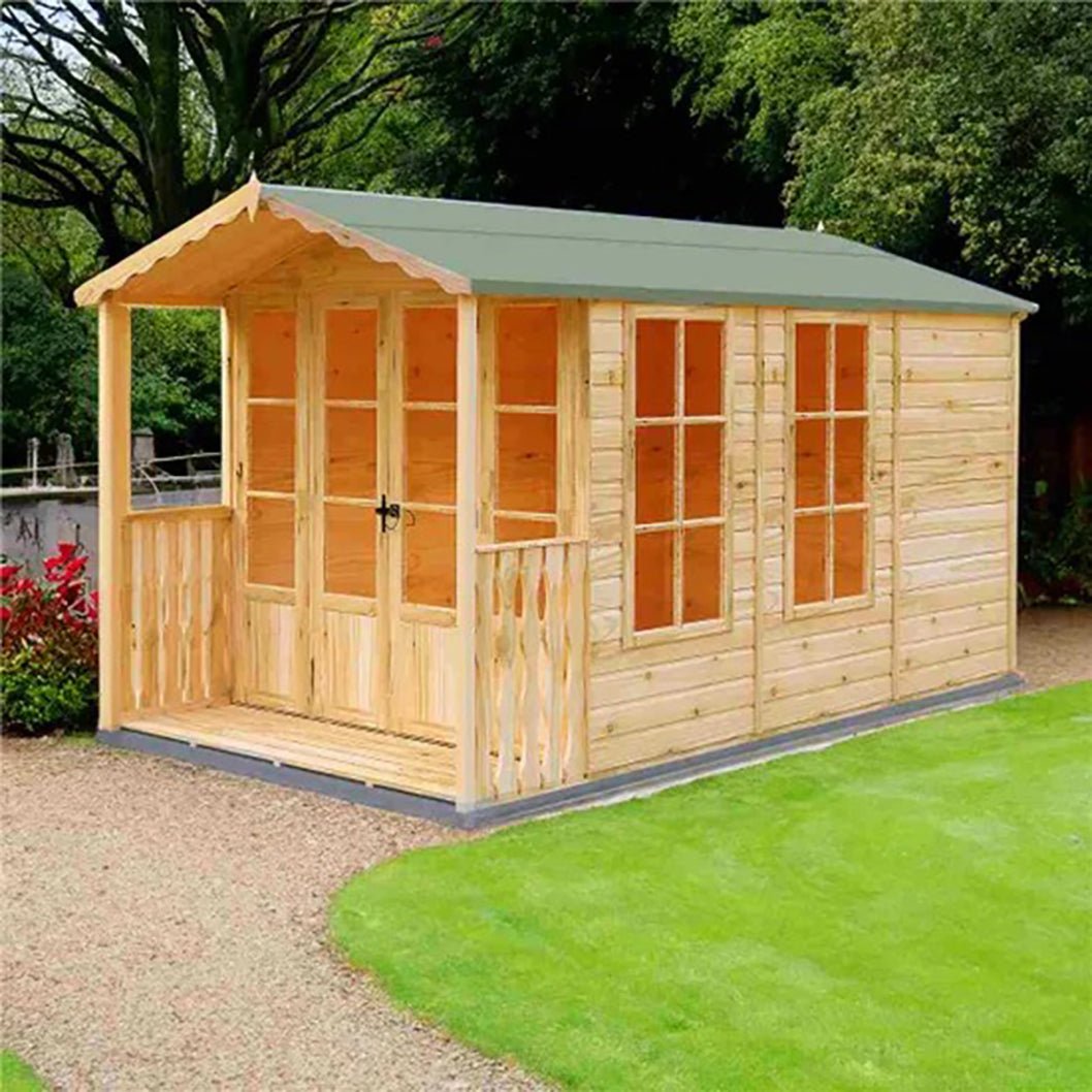Shire Kensington 7x10ft Double Door T&G Wooden Summerhouse - JJ Building Materials