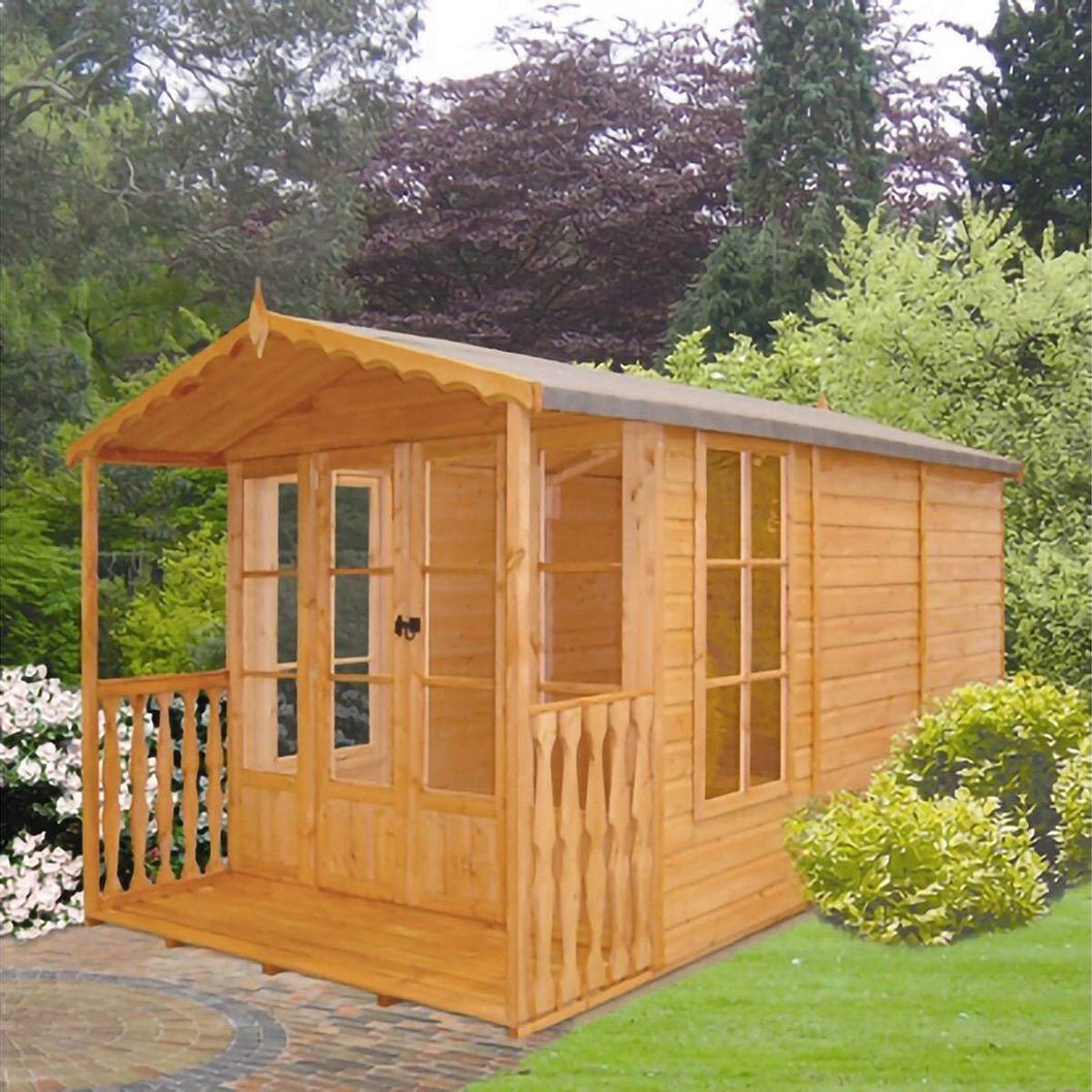 Shire Kensington 7x10ft Double Door T&G Wooden Summerhouse - JJ Building Materials