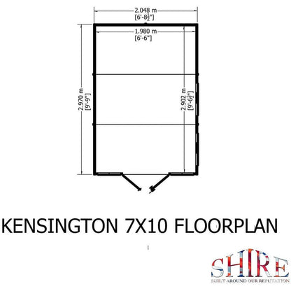 Shire Kensington 7x10ft Double Door T&G Wooden Summerhouse - JJ Building Materials
