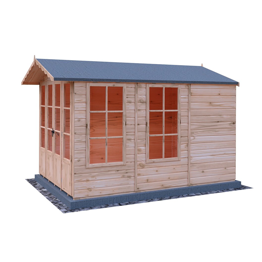 Shire Kensington 7x10ft Double Door T&G Wooden Summerhouse - JJ Building Materials