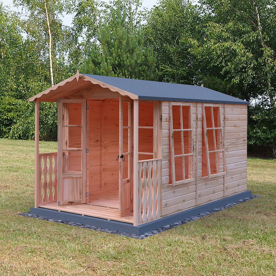 Shire Kensington 7x10ft Double Door T&G Wooden Summerhouse - JJ Building Materials