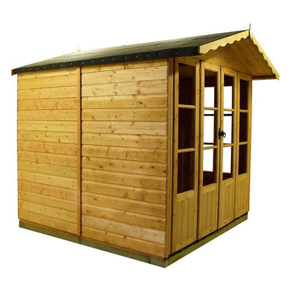 Shire Kensington 7x7ft Double Door T&G Wooden Summerhouse - JJ Building Materials