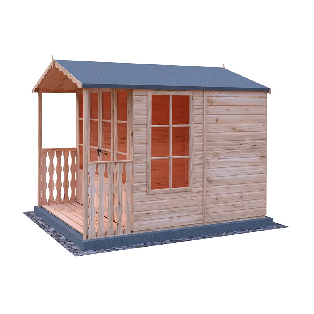 Shire Kensington 7x7ft Double Door T&G Wooden Summerhouse - JJ Building Materials
