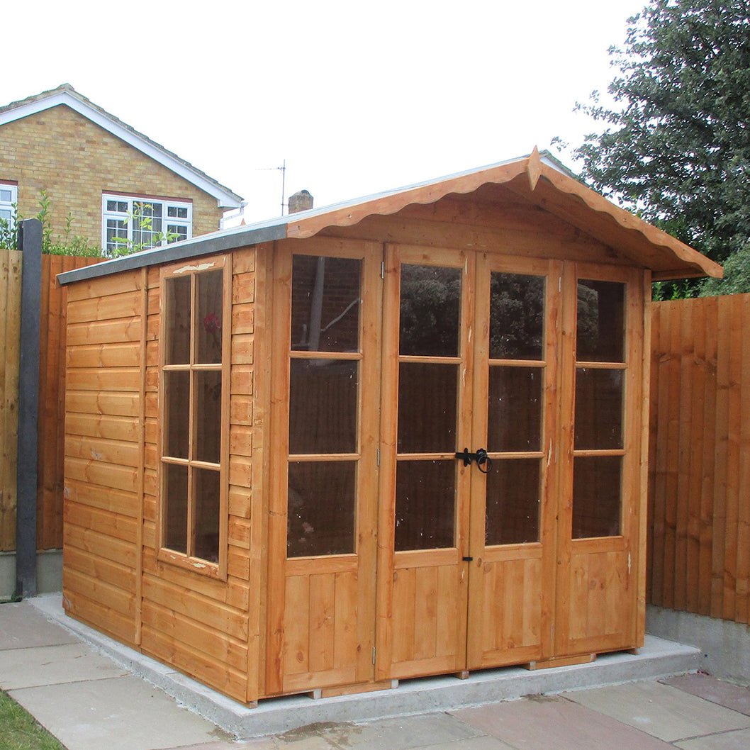 Shire Kensington 7x7ft Double Door T&G Wooden Summerhouse - JJ Building Materials